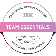 Enterprise Design Thinking - Team Essentials for AI badge